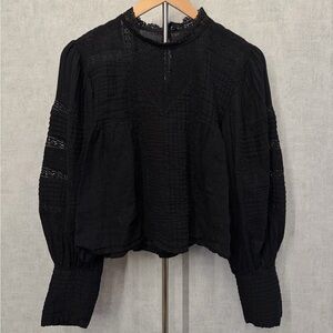 Elegant Black Lace Women's Top